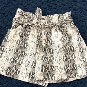 Snakeskin shorts